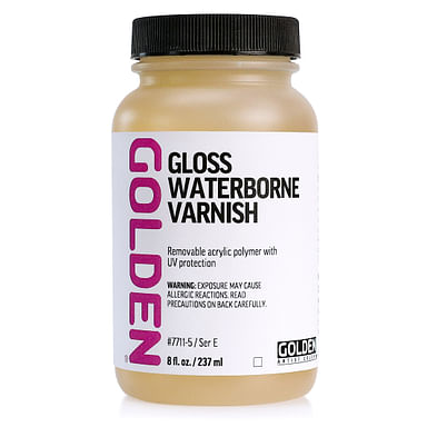 8 oz. Gloss Waterborne Acrylic Varnish @ Raw Materials Art Supplies